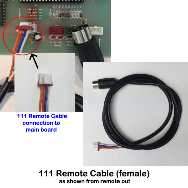 111 Remote Cable - From Main Board Out
